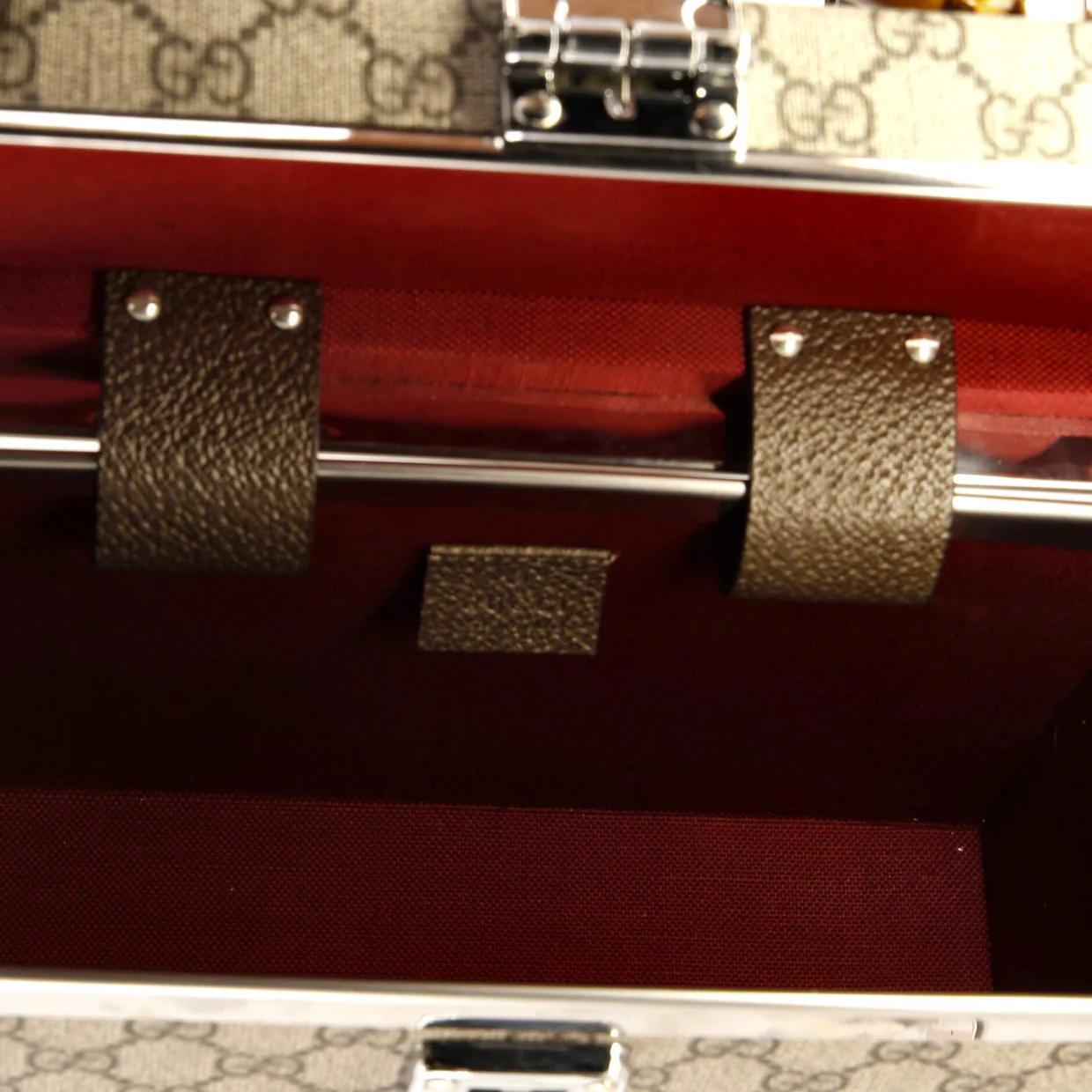 Bamboo Globe-Trotter Vanity Case GG Coated Canvas - Deep Luxury