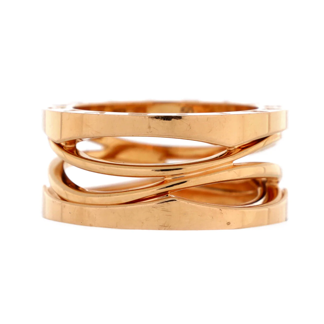 B.Zero1 Design Legend Zaha Hadid Three Band Ring 18K Rose Gold - Deep Luxury