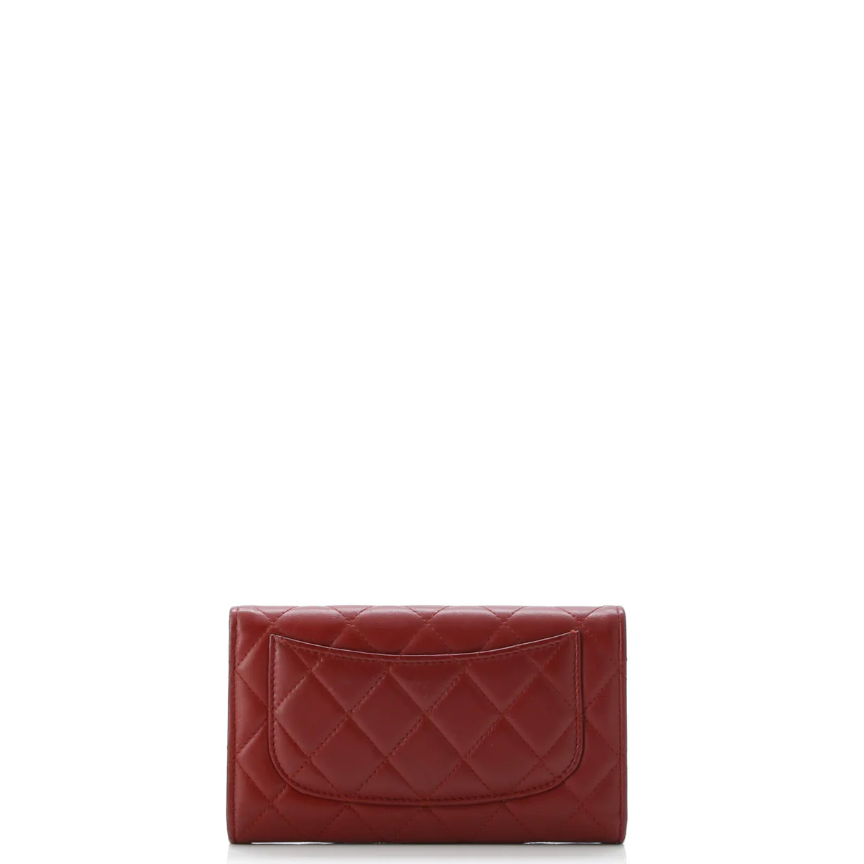 CC Gusset Classic Flap Wallet Quilted Lambskin Long - Deep Luxury