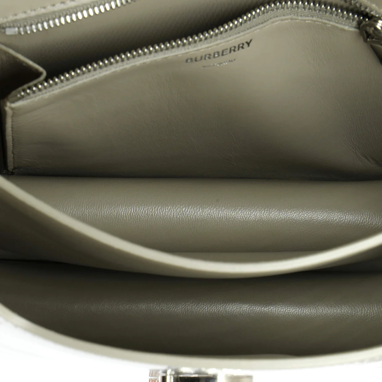 TB Flap Bag Embossed Metallic Leather Small - Deep Luxury