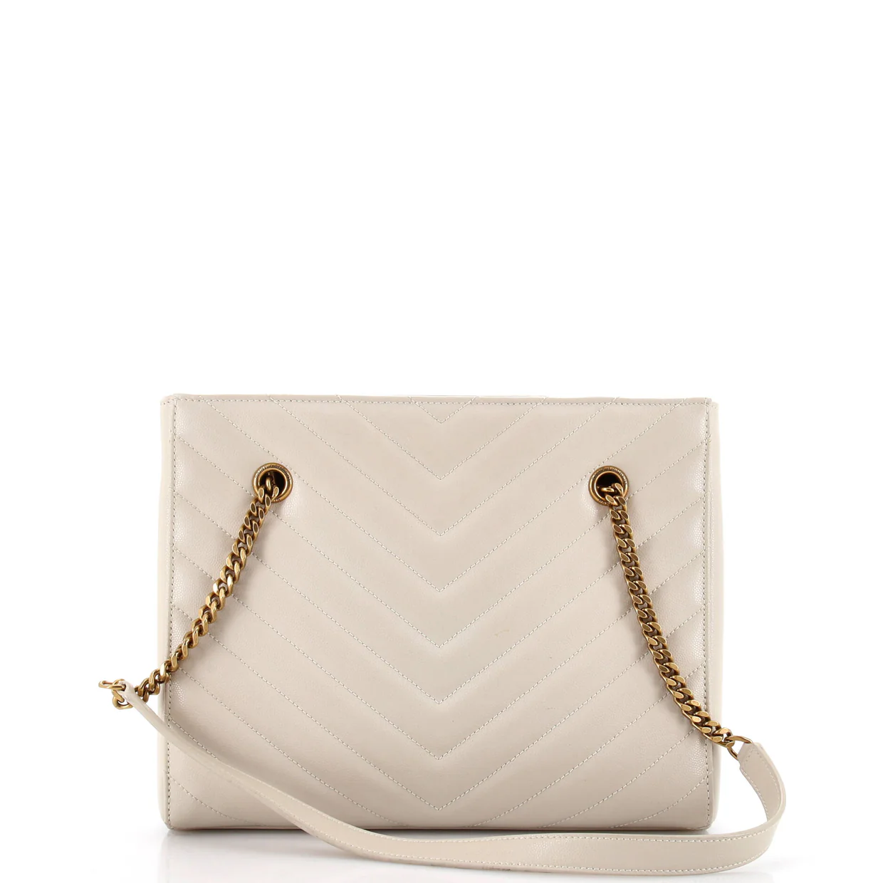 Tribeca Shopping Tote Matelasse Chevron Leather Small - Deep Luxury