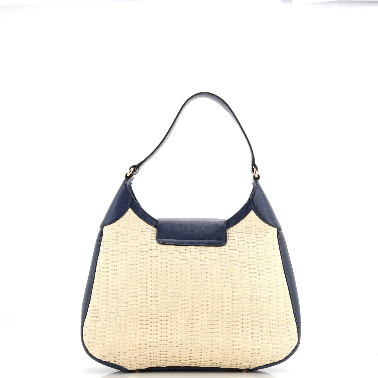Gancini Flip Lock Hobo Woven Leather - Deep Luxury