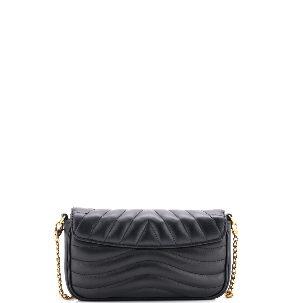 New Wave Chain Pochette Quilted Leather - Deep Luxury