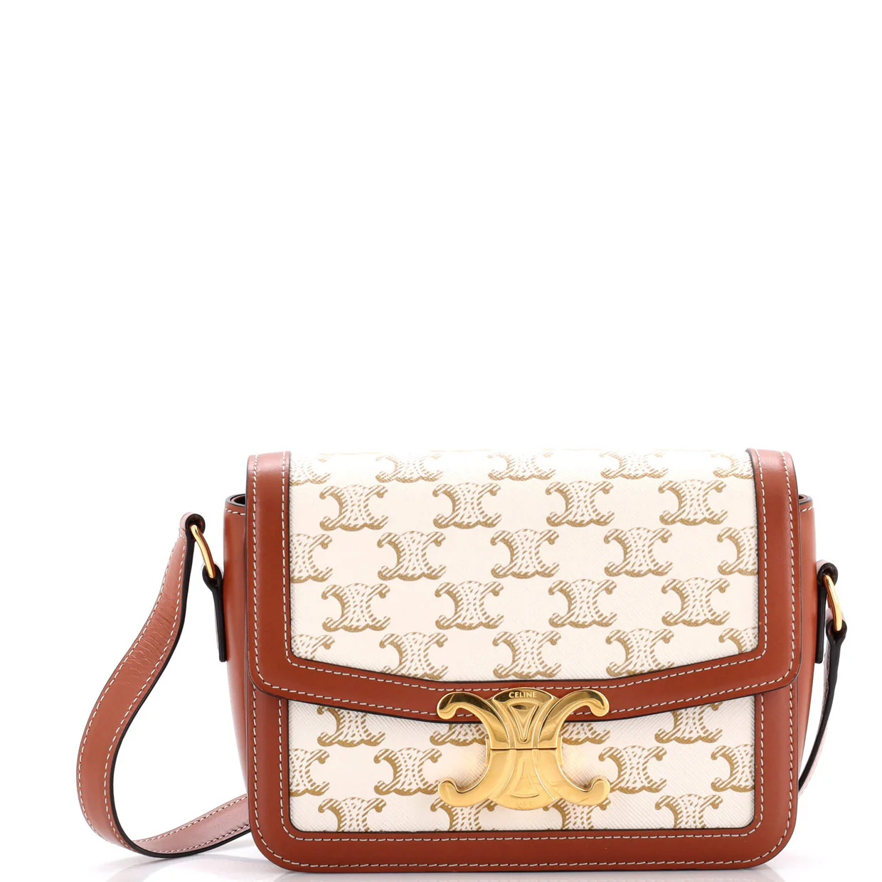 Triomphe Shoulder Bag Triomphe Coated Canvas Teen - Deep Luxury