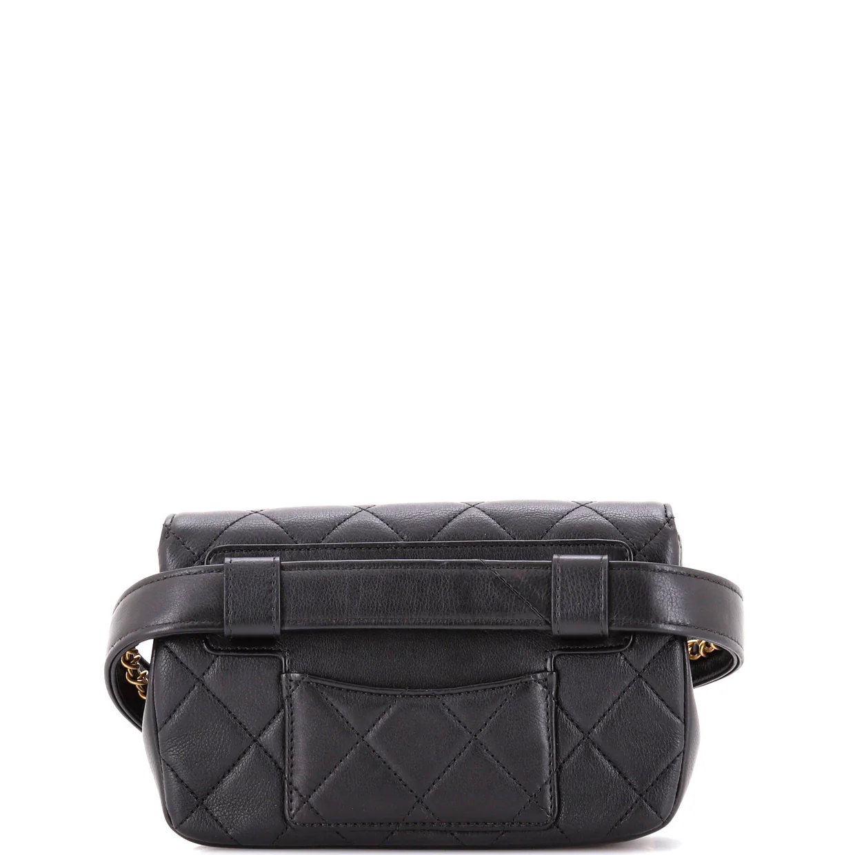 Chain Envelope Belt Bag Quilted Calfskin - Deep Luxury