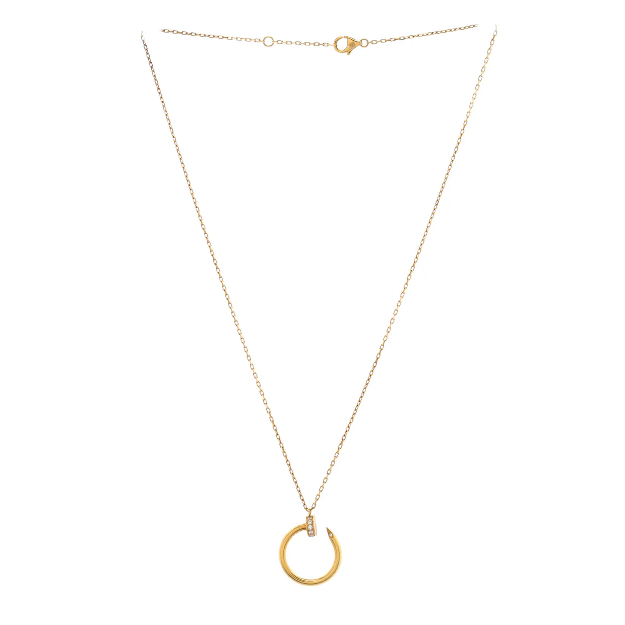 Juste un Clou Pendant Necklace 18K Yellow Gold with Diamonds - Deep Luxury