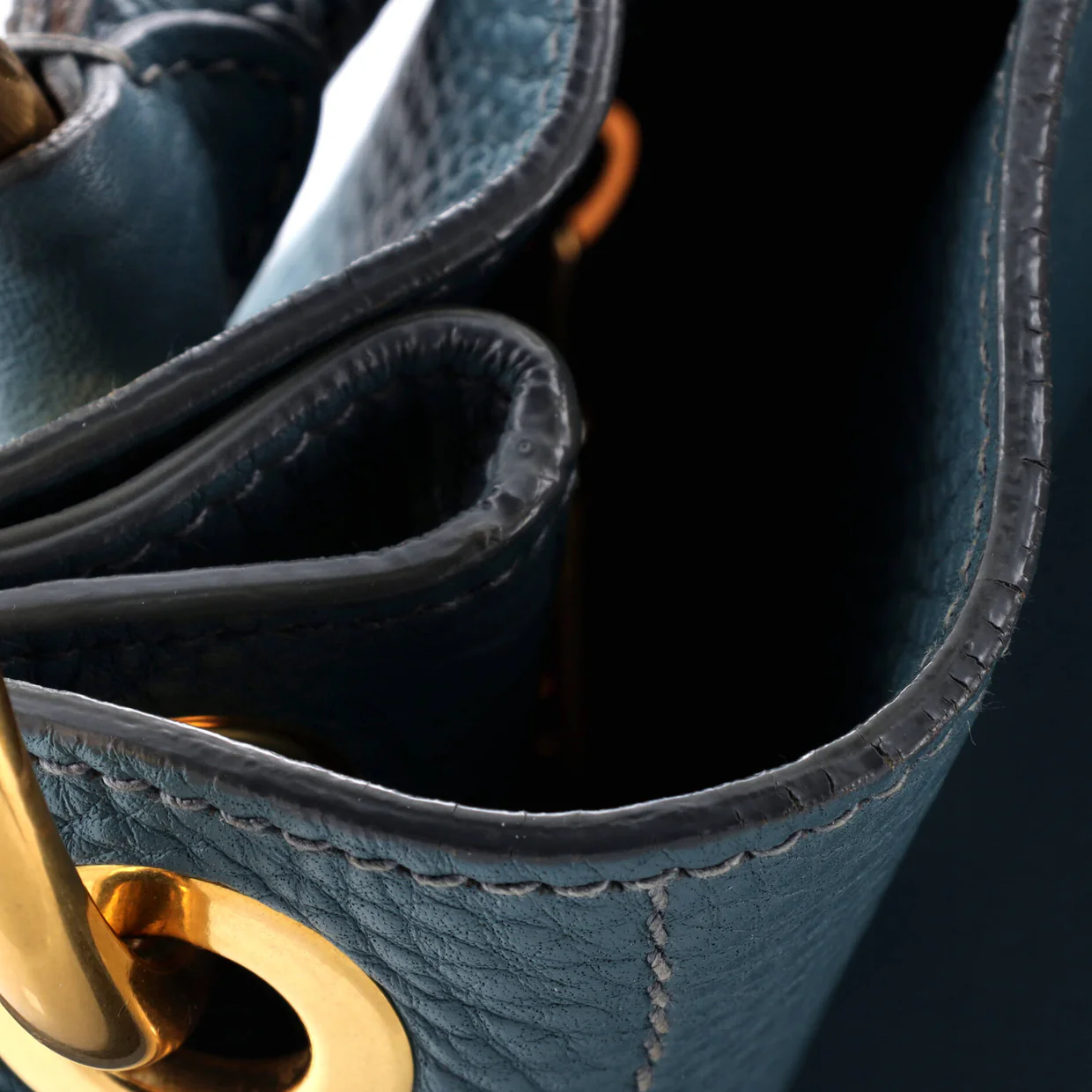 Rolled Hobo Vitello Daino Large - Deep Luxury