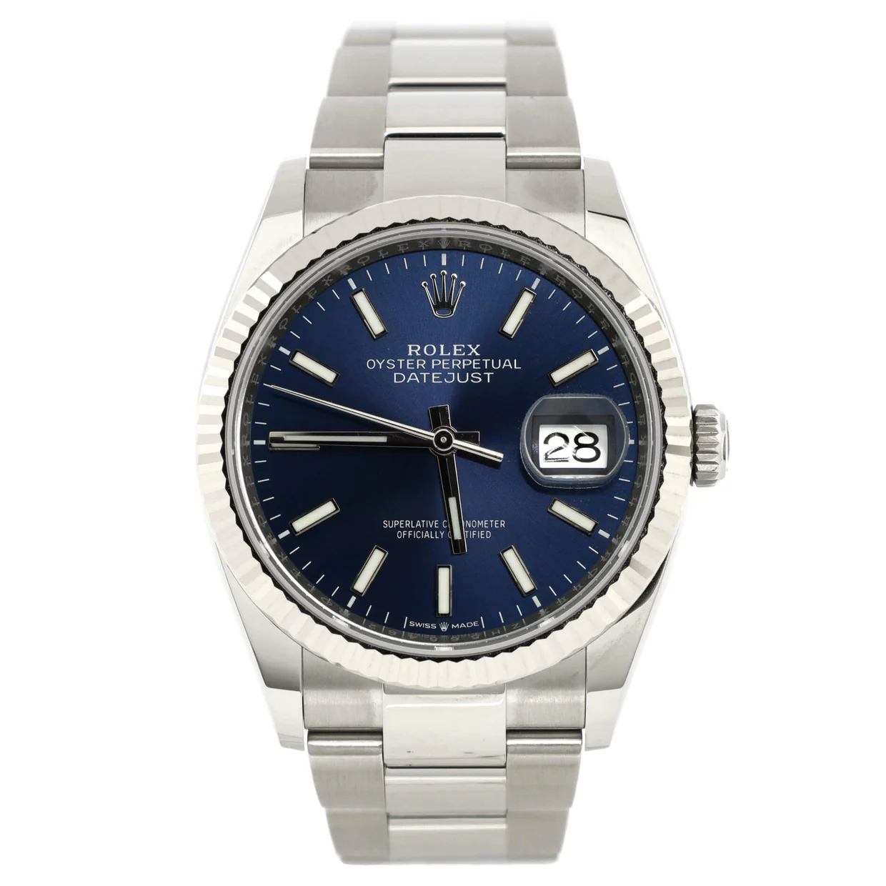 Oyster Perpetual Datejust Automatic Watch Stainless Steel and White Gold 36 - Deep Luxury