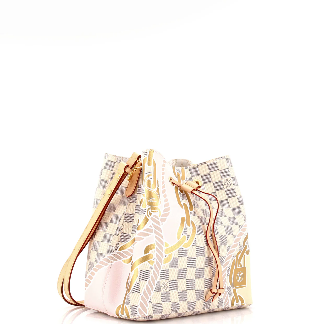 NeoNoe Handbag Limited Edition Damier Summer Rope and Chain MM - Deep Luxury