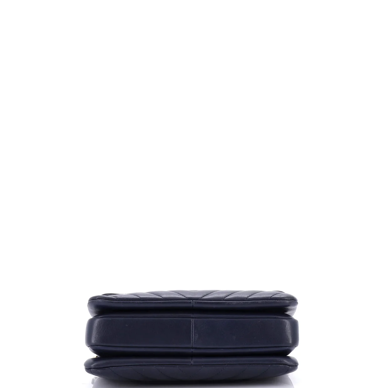 Trendy CC Top Handle Bag Chevron Lambskin Small - Deep Luxury