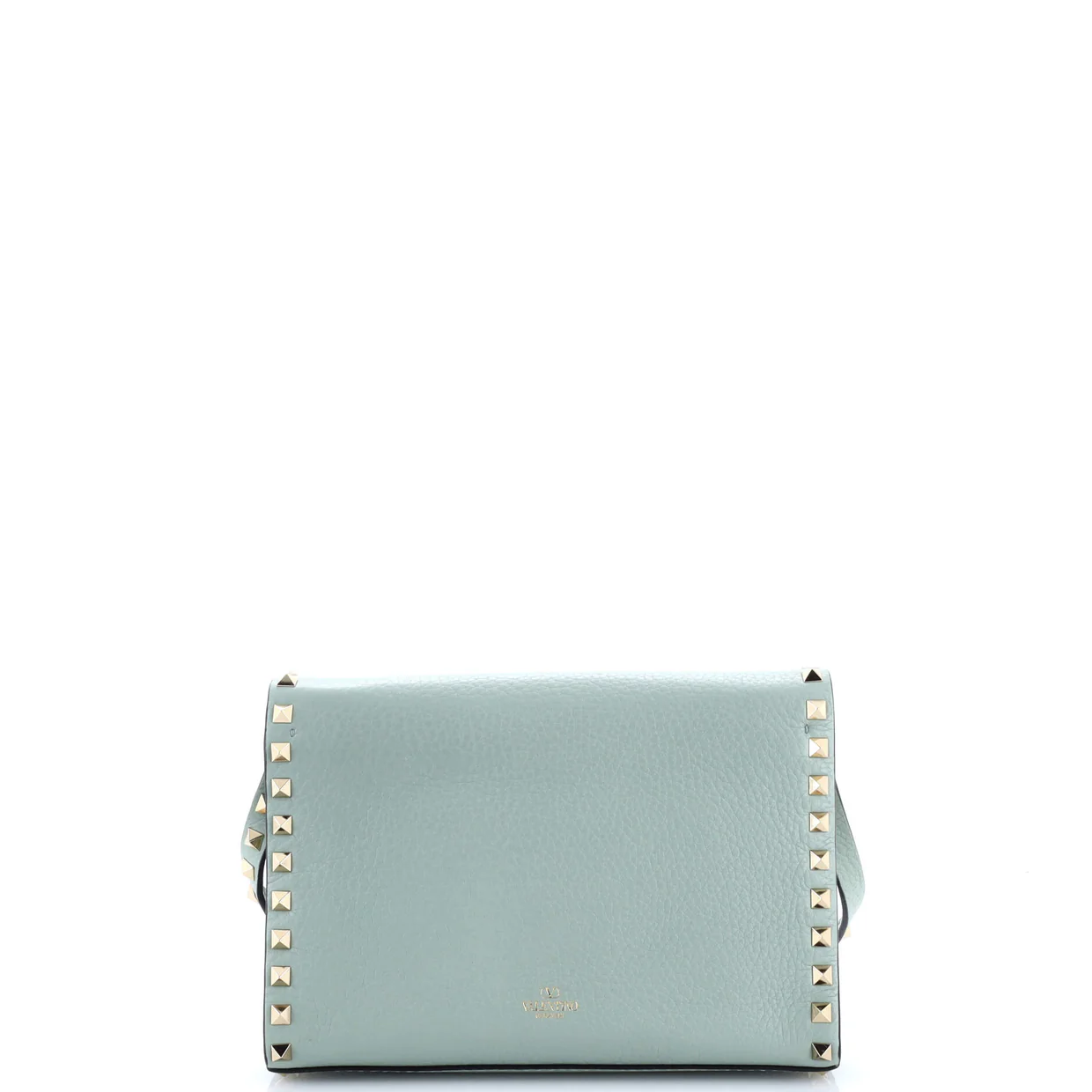 Rockstud Flip Lock Flap Bag Leather Medium - Deep Luxury
