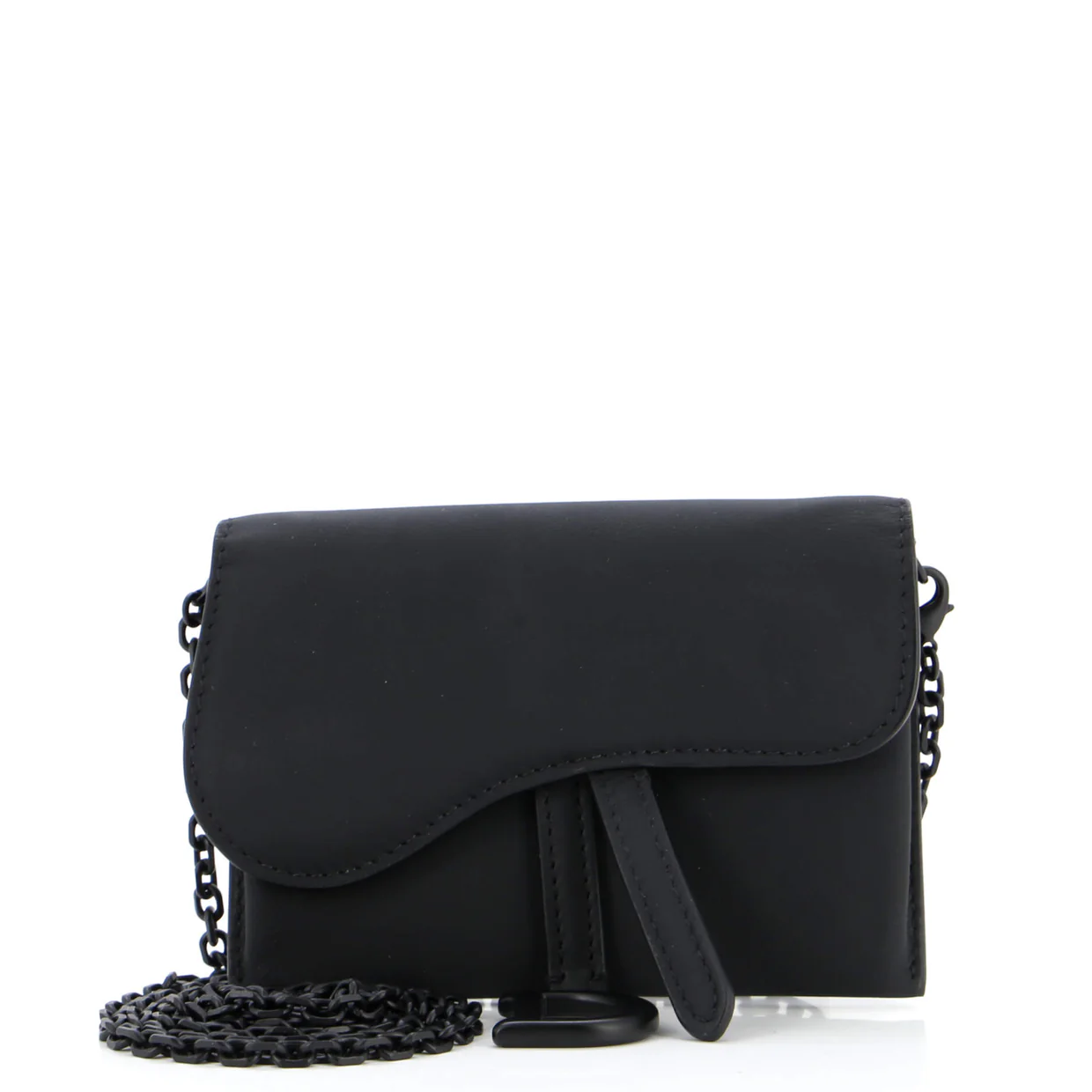 Ultra Matte Saddle Nano Pouch Leather - Deep Luxury