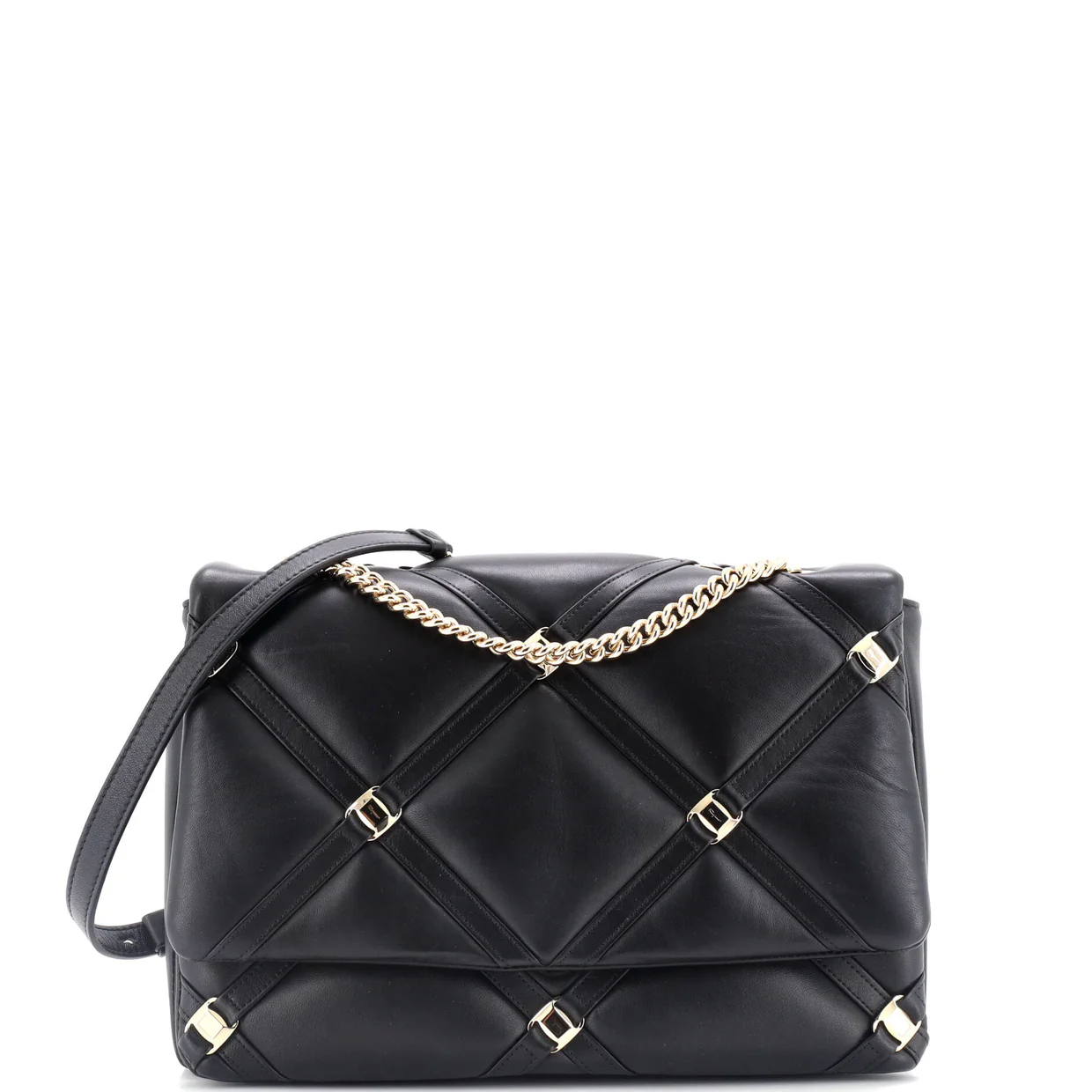 Vara Soft Studs Flap Bag Quilted Leather Small - Deep Luxury