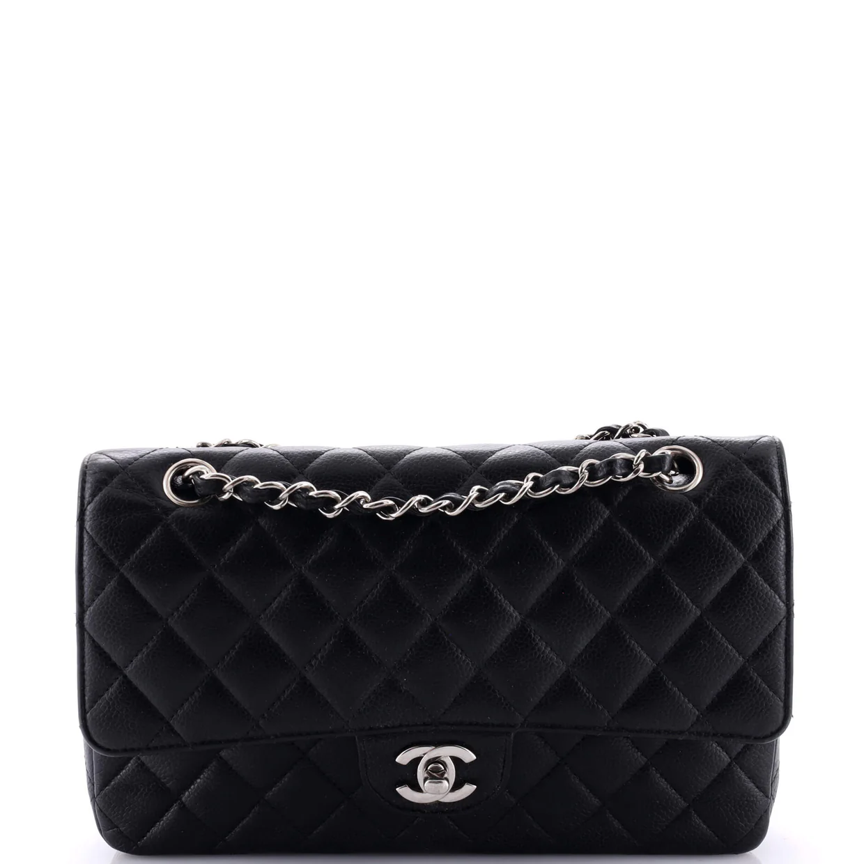 Classic Double Flap Bag Quilted Caviar Medium - Deep Luxury
