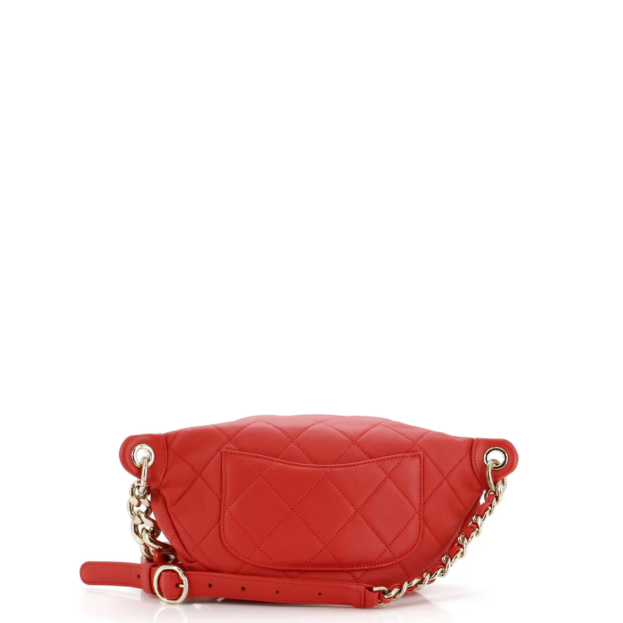 Resin Elegant Chain Belt Bag Quilted Lambskin - Deep Luxury