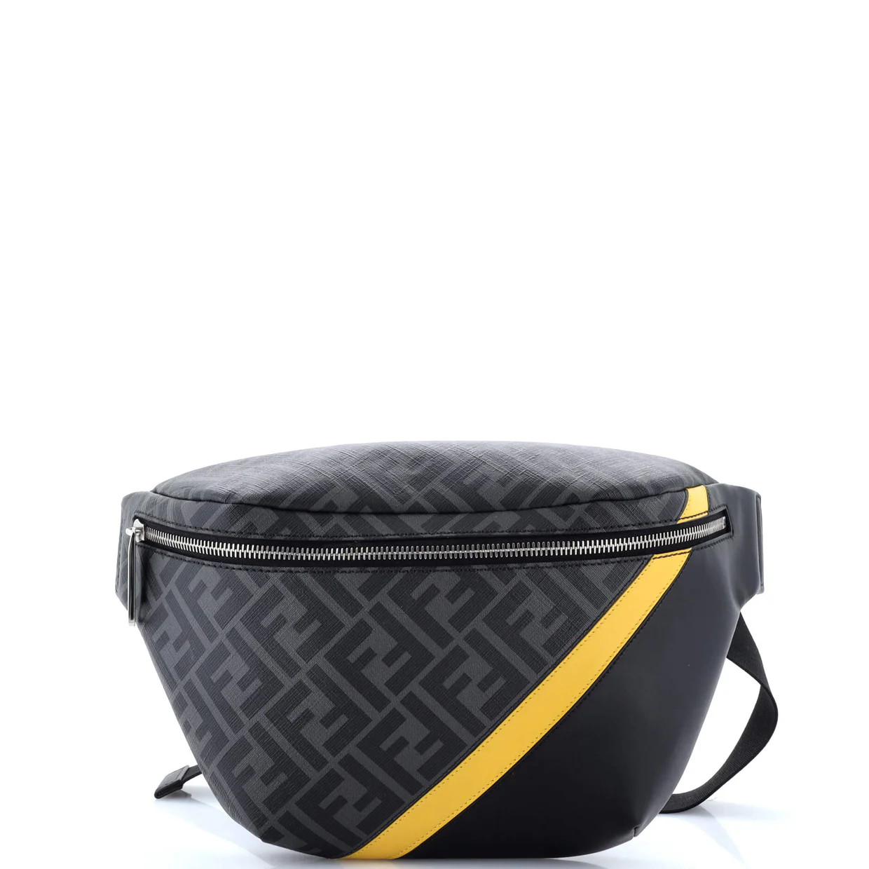 Zip Belt Bag Zucca Coated Canvas and Leather - Deep Luxury