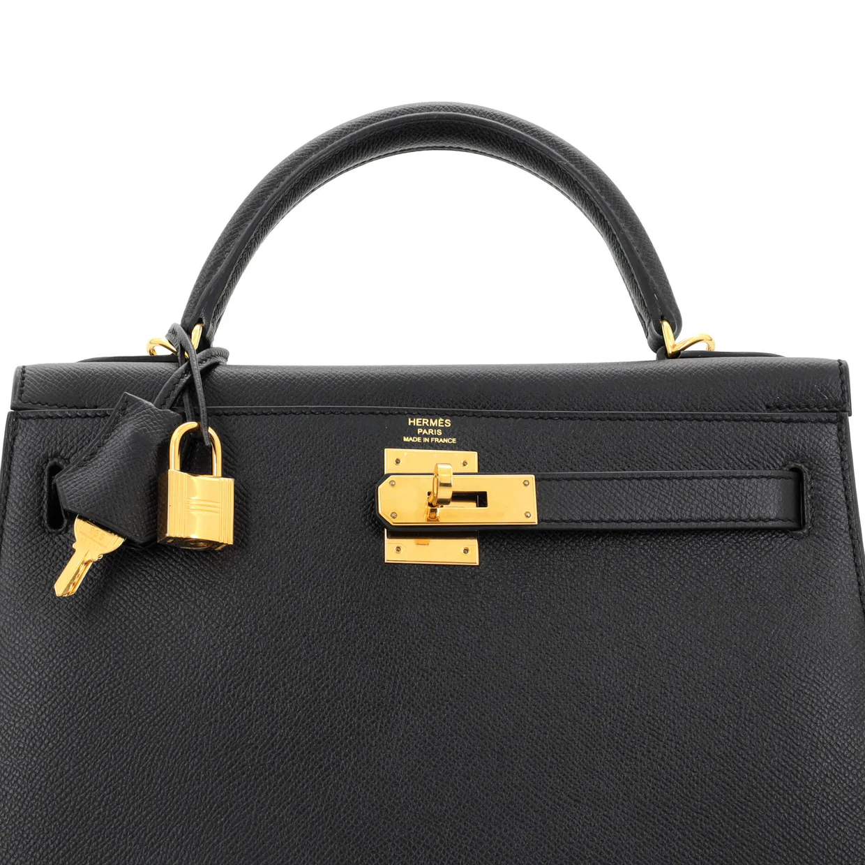 Kelly Handbag Noir Epsom with Gold Hardware 28 - Deep Luxury