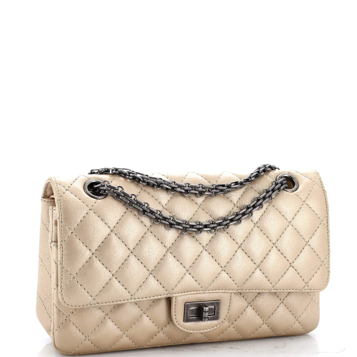 Reissue 2.55 Flap Bag Quilted Metallic Calfskin 225 - Deep Luxury