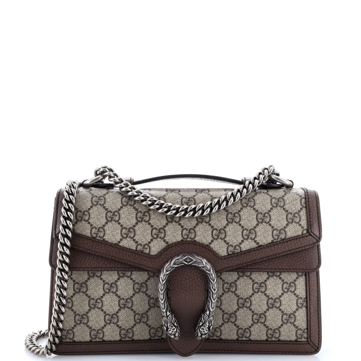 Dionysus Top Handle Chain Bag GG Coated Canvas Small - Deep Luxury