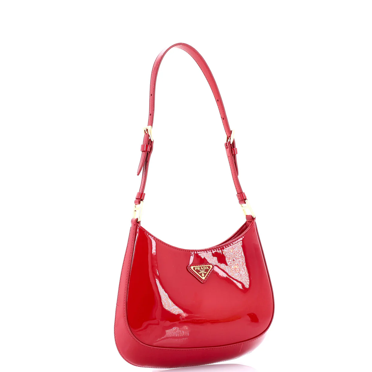 Cleo Shoulder Bag Patent Small - Deep Luxury