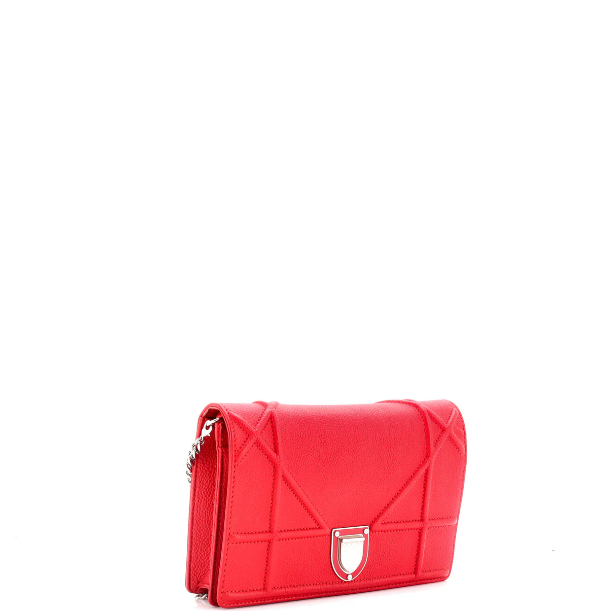 Diorama Wallet on Chain Leather - Deep Luxury
