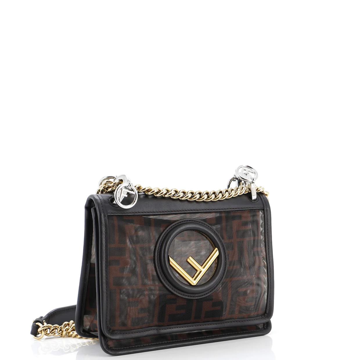 Kan I F Shoulder Bag Zucca Mesh Small - Deep Luxury