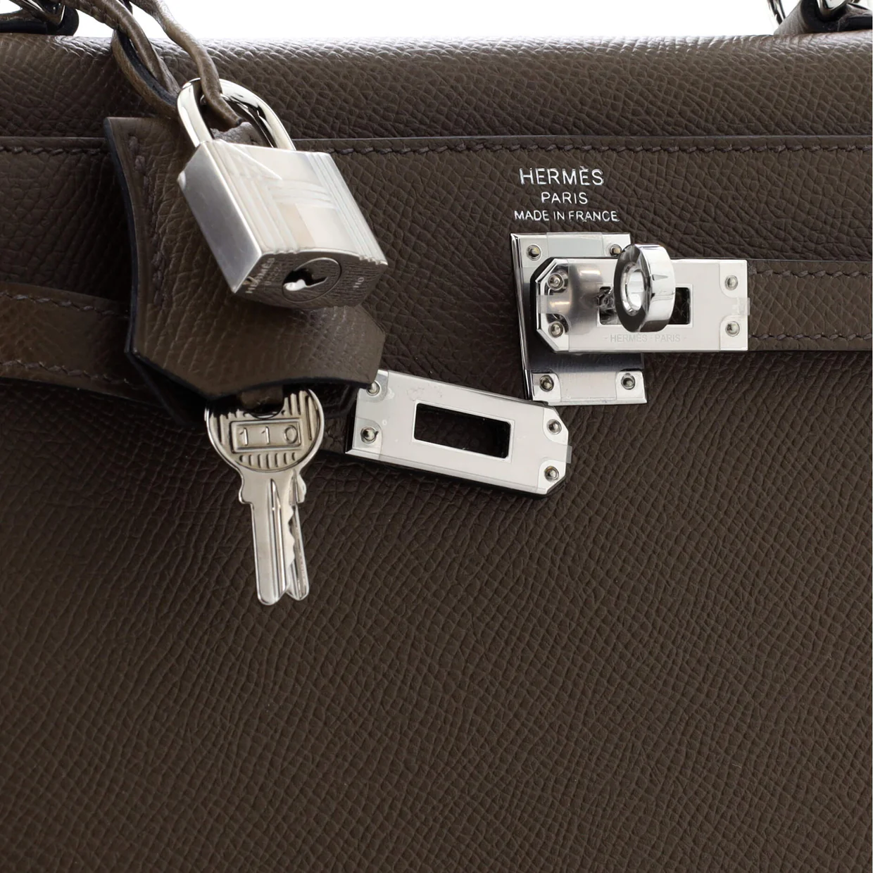 Kelly Handbag Toundra Epsom with Palladium Hardware 25 - Deep Luxury
