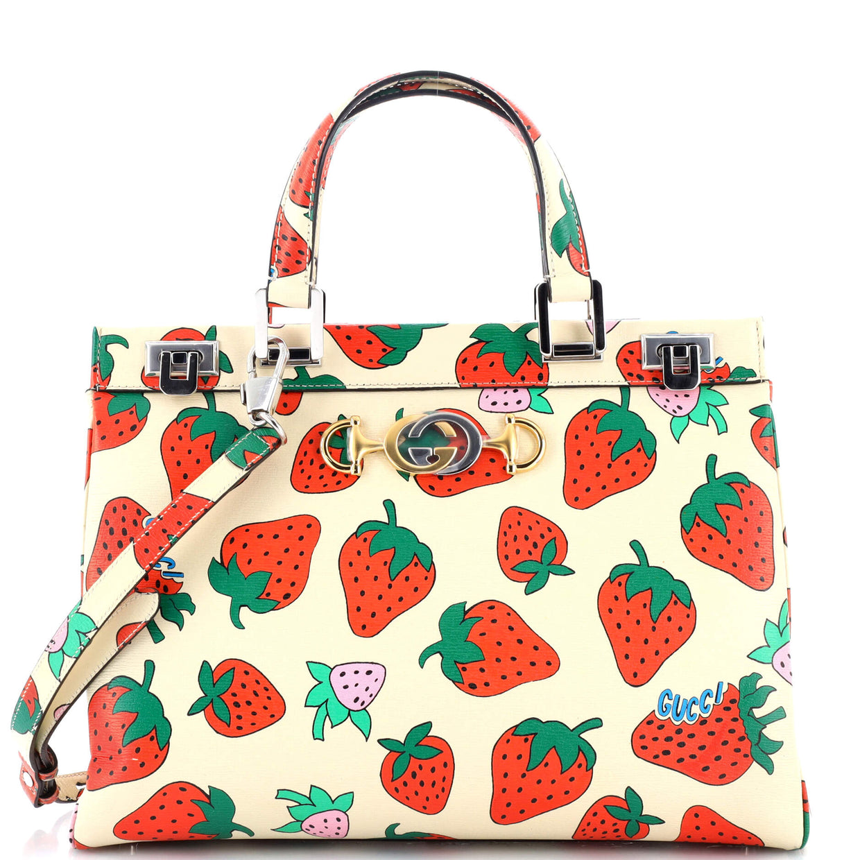 Zumi Top Handle Bag Printed Leather Medium - Deep Luxury