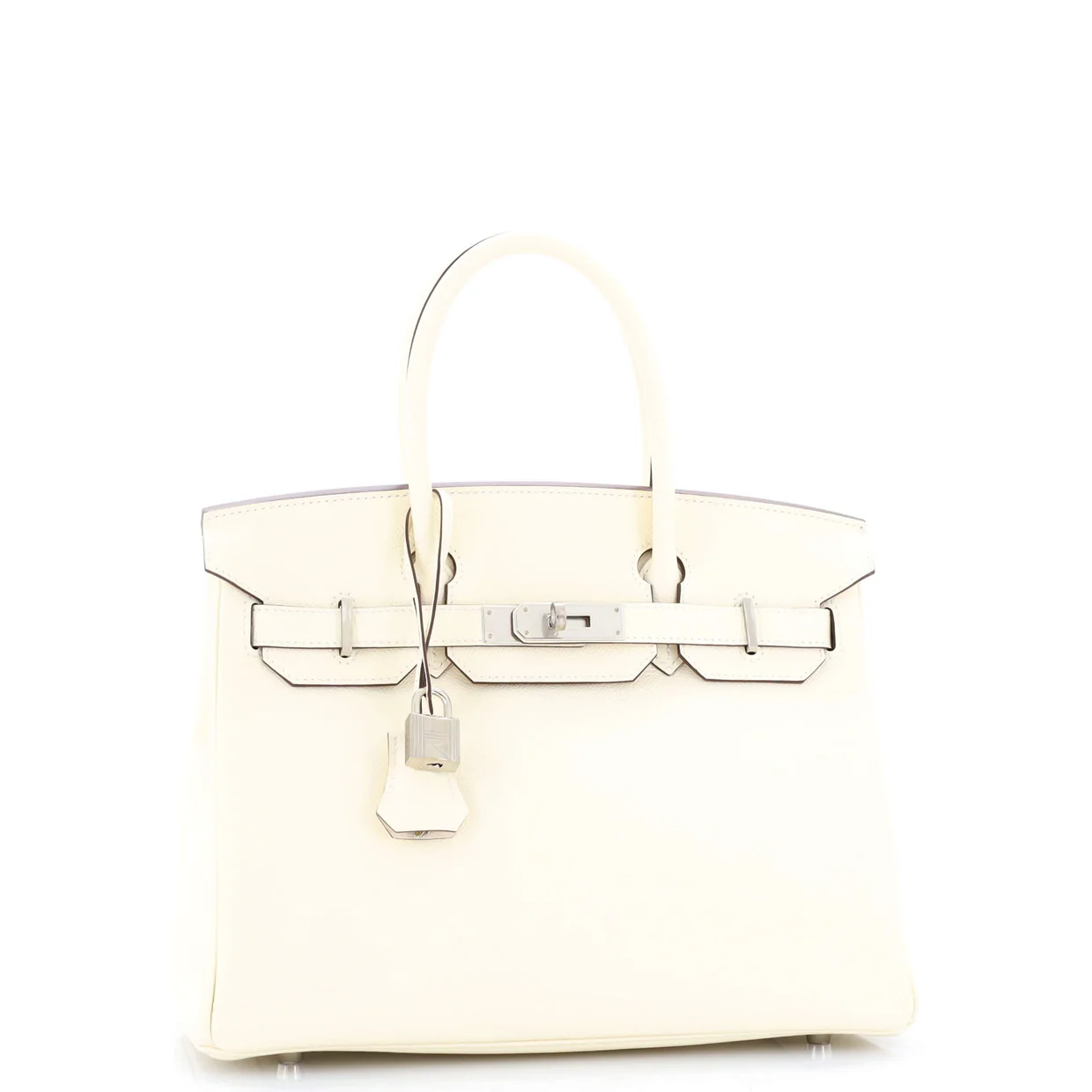 Birkin Handbag Light Epsom with Palladium Hardware 30 - Deep Luxury