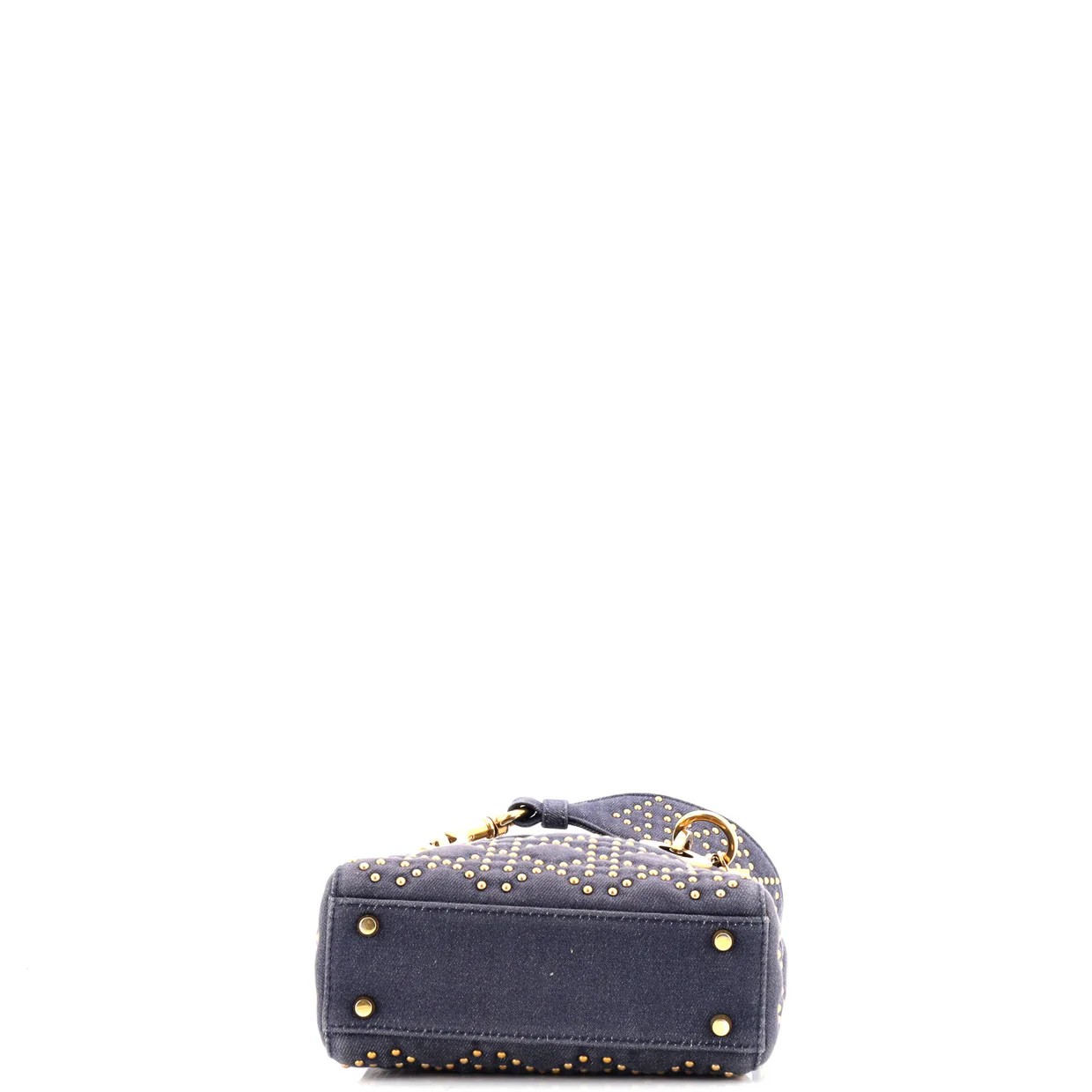 Supple Lady Dior Bag Cannage Studded Denim Mini - Deep Luxury