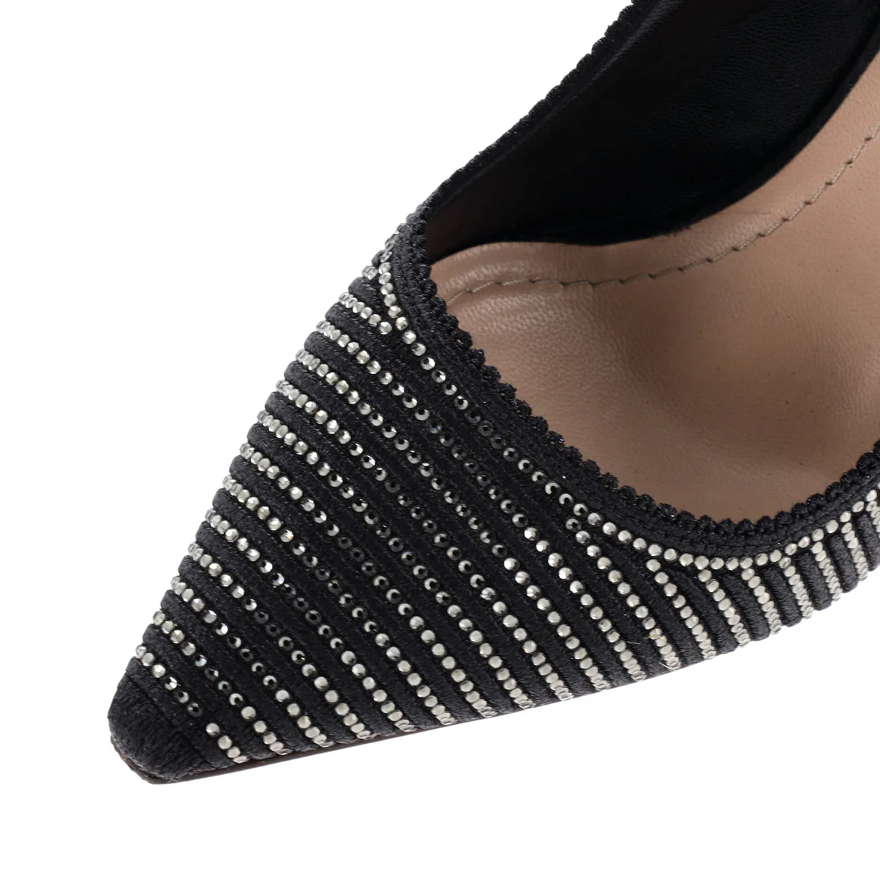 Women's J'Adior Slingback Pumps Crystal Embellished Fabric 100 - Deep Luxury
