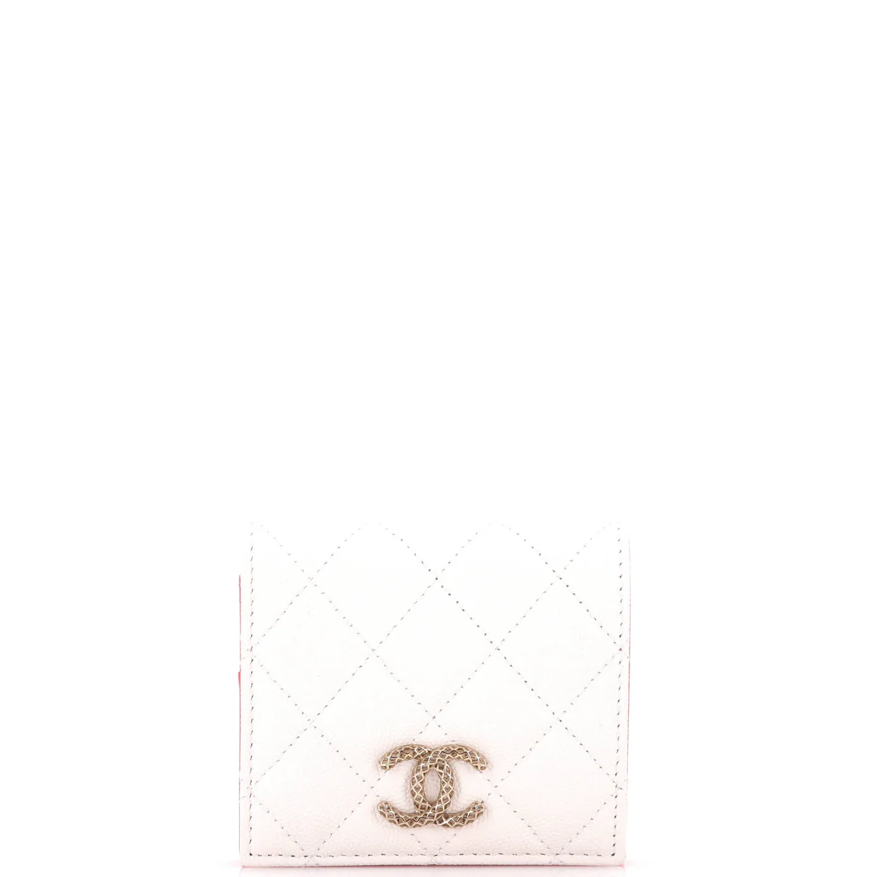 Textured CC Bifold Wallet Quilted Caviar Compact - Deep Luxury
