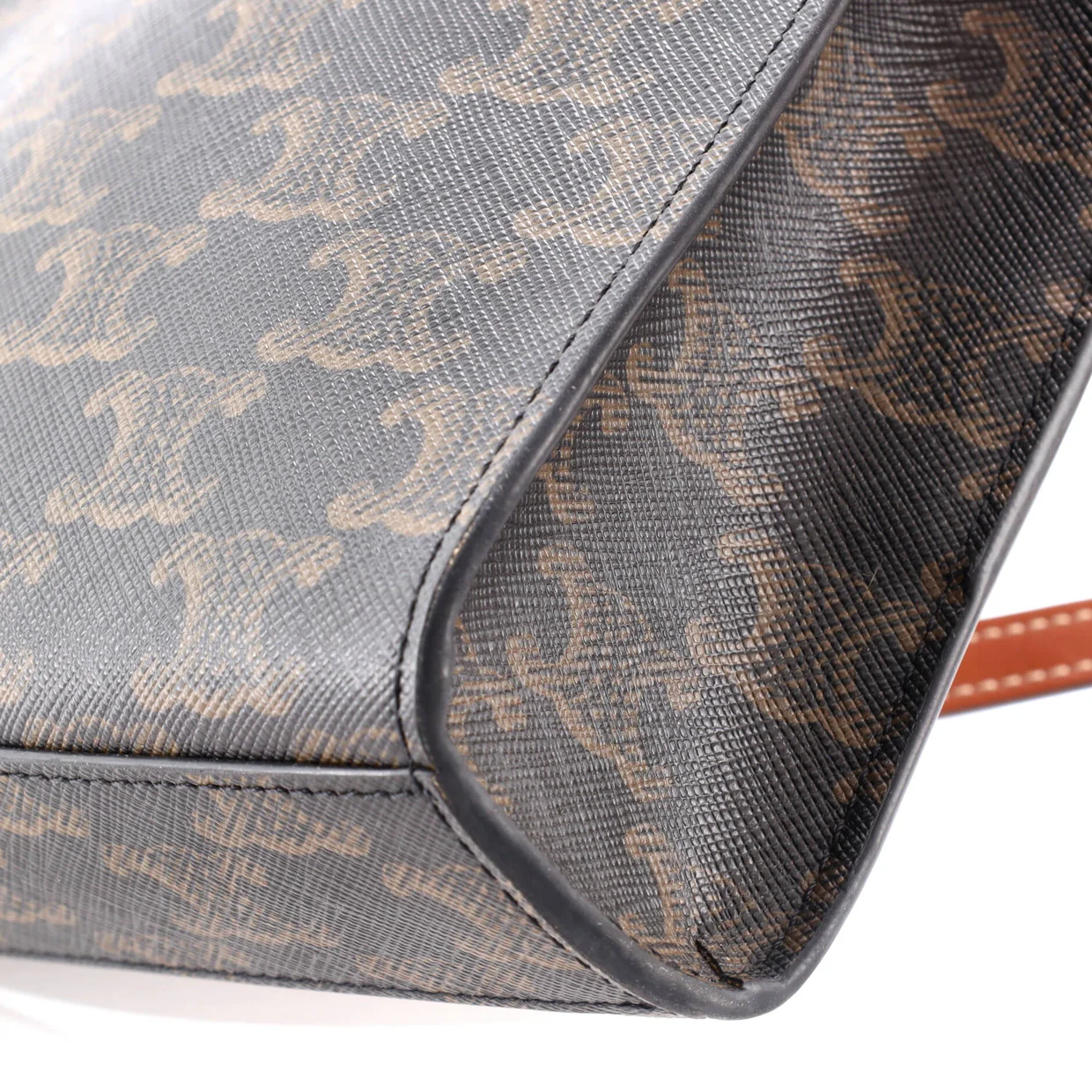 Vertical Cabas Tote Triomphe Coated Canvas Mini - Deep Luxury