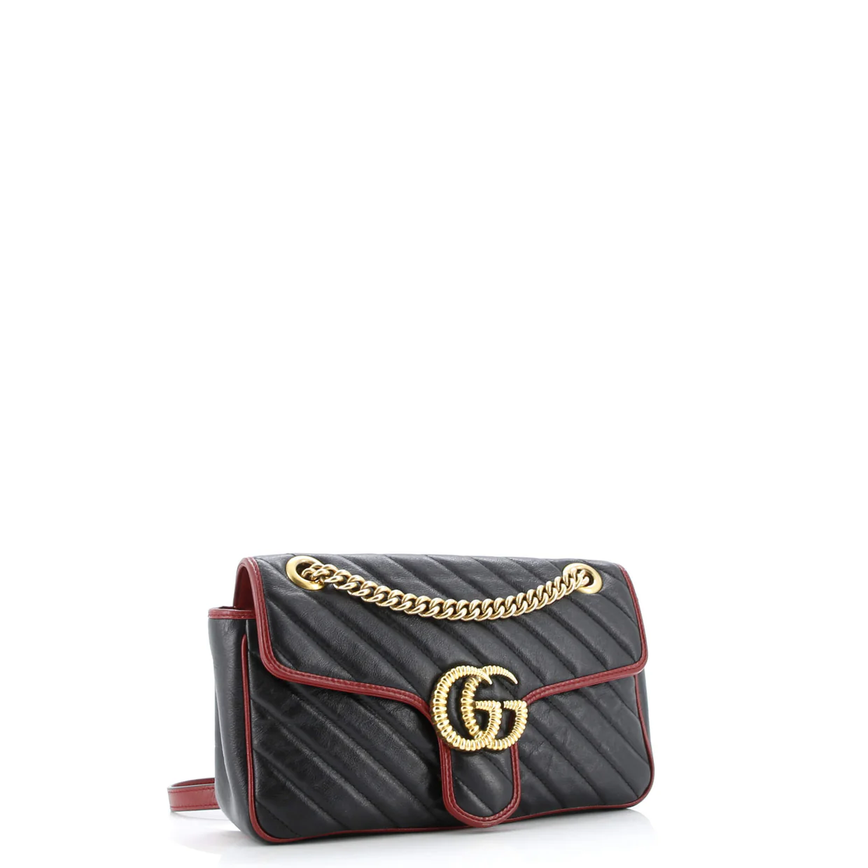 GG Marmont Flap Bag Diagonal Quilted Leather Small - Deep Luxury