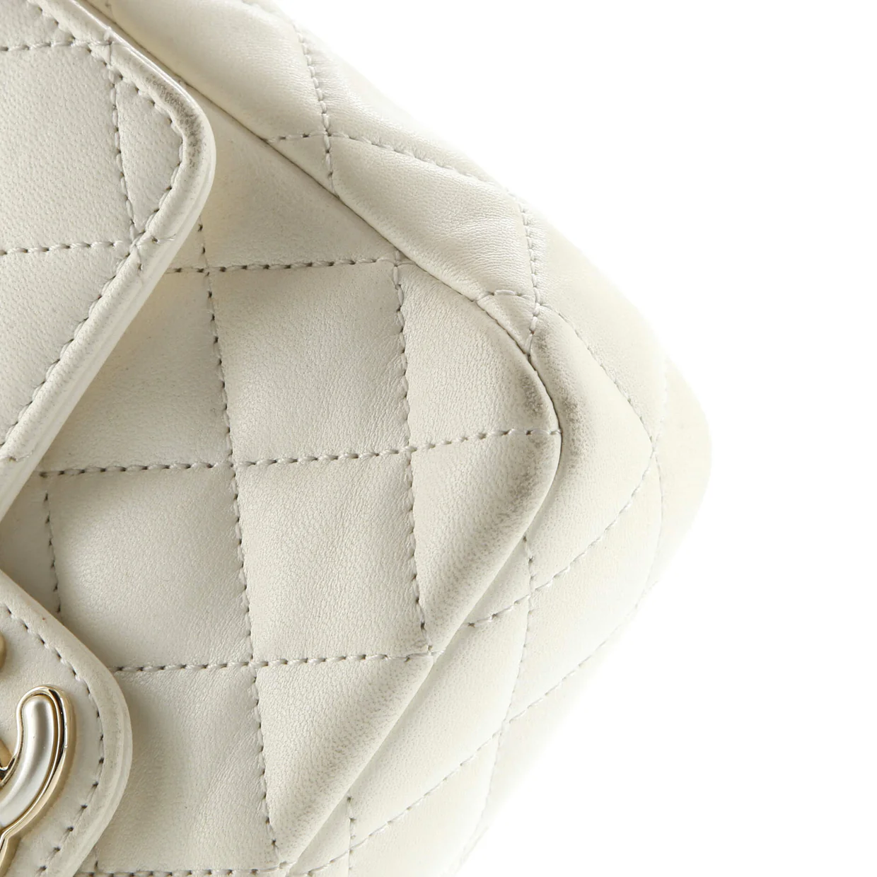 Coco de Toi Heart Chain Square Flap Bag Quilted Lambskin Mini - Deep Luxury