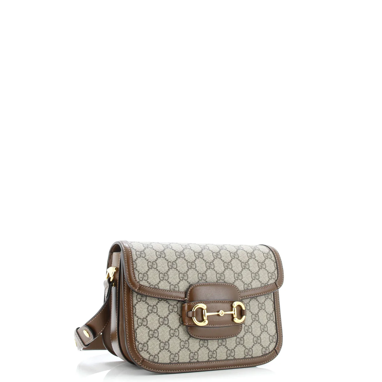 Horsebit 1955 Shoulder Bag GG Coated Canvas with Leather Small - Deep Luxury