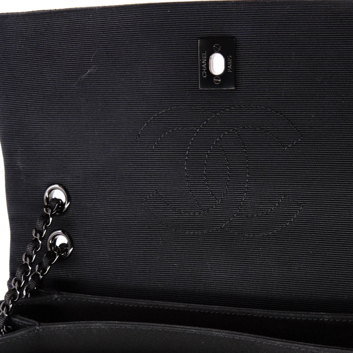 Two Tone Flap Bag Quilted Lambskin with Grosgrain Medium - Deep Luxury