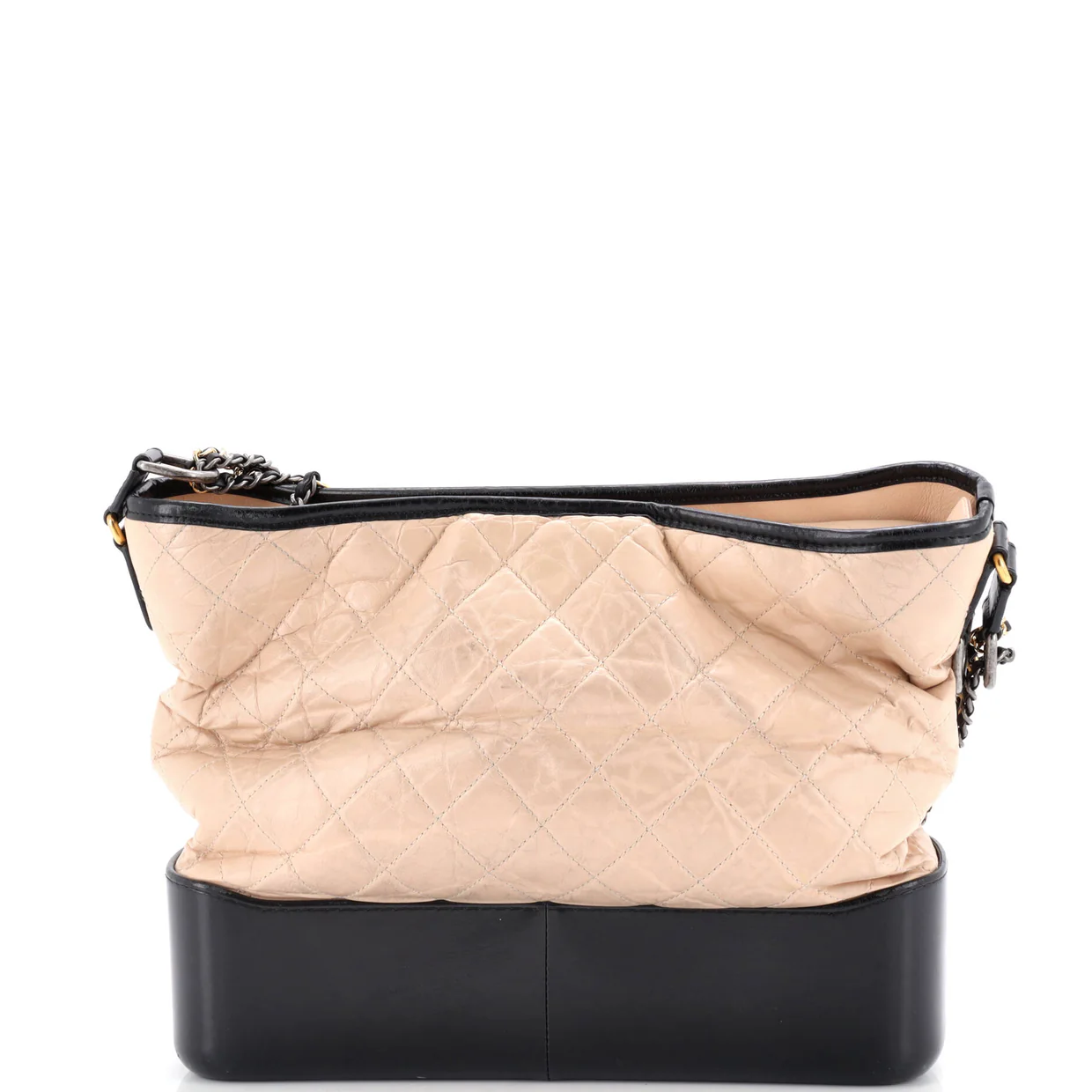 Gabrielle Hobo Quilted Aged Calfskin Large - Deep Luxury