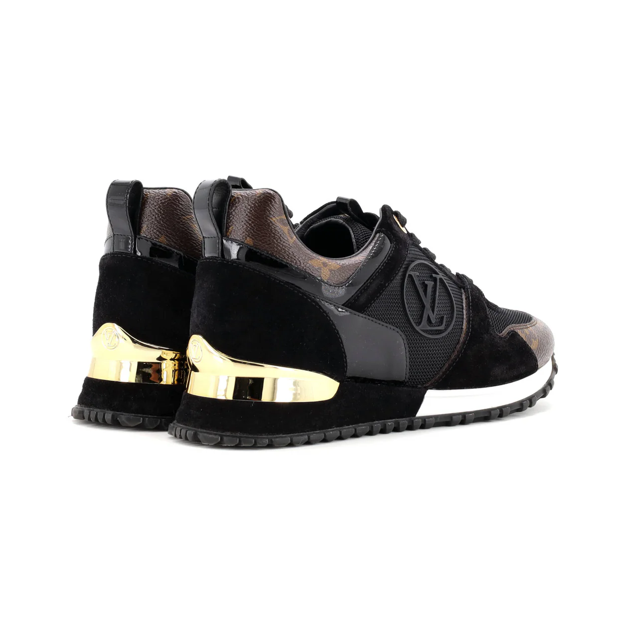 Women's Run Away Sneakers Mesh with Monogram Canvas and Suede - Deep Luxury