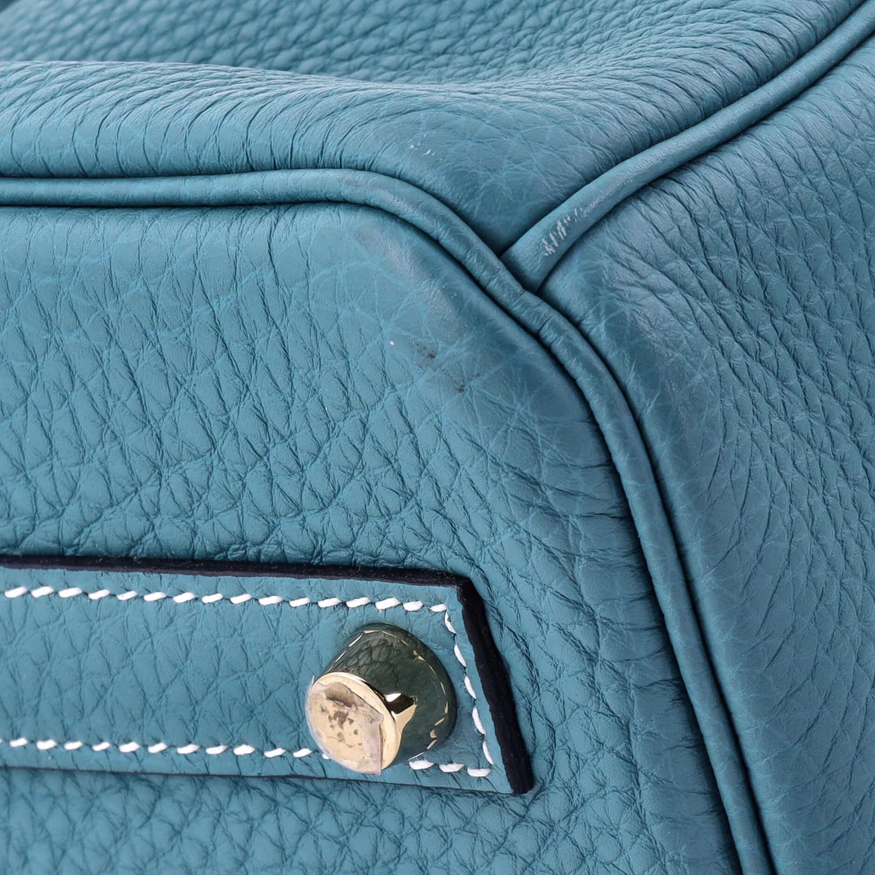 Birkin Handbag Bleu Jean Togo with Gold Hardware 35 - Deep Luxury