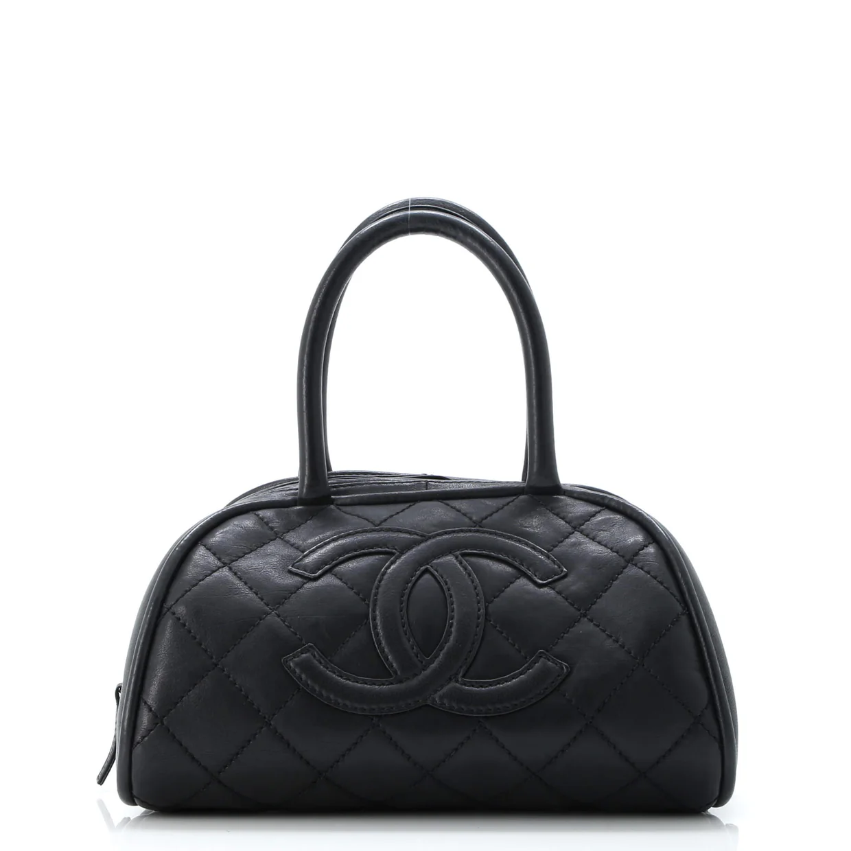Timeless CC Bowler Bag Quilted Leather Mini - Deep Luxury
