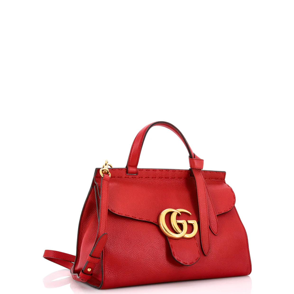 GG Marmont Top Handle Bag Leather Small - Deep Luxury
