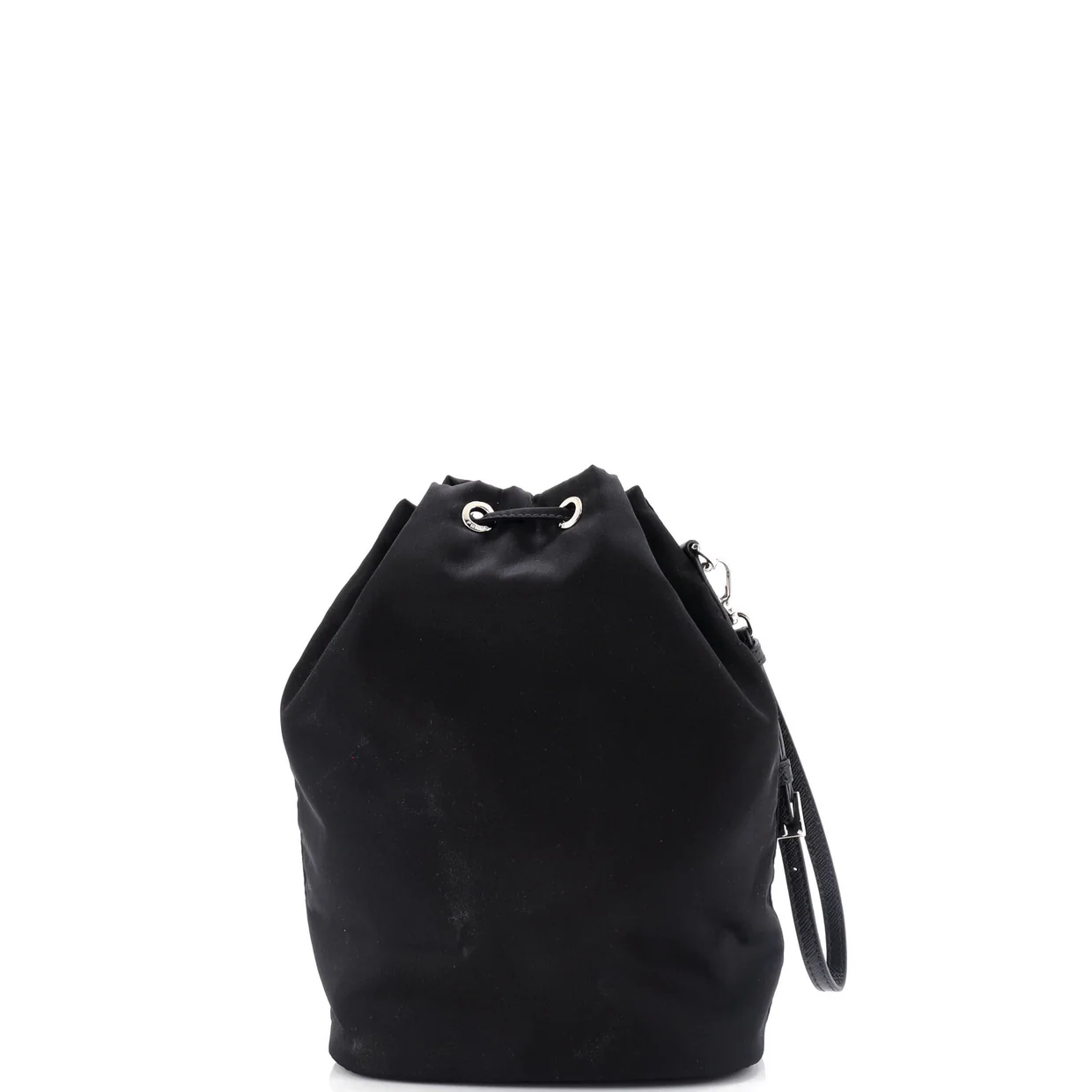 Drawstring Wristlet Bucket Bag Tessuto Small - Deep Luxury