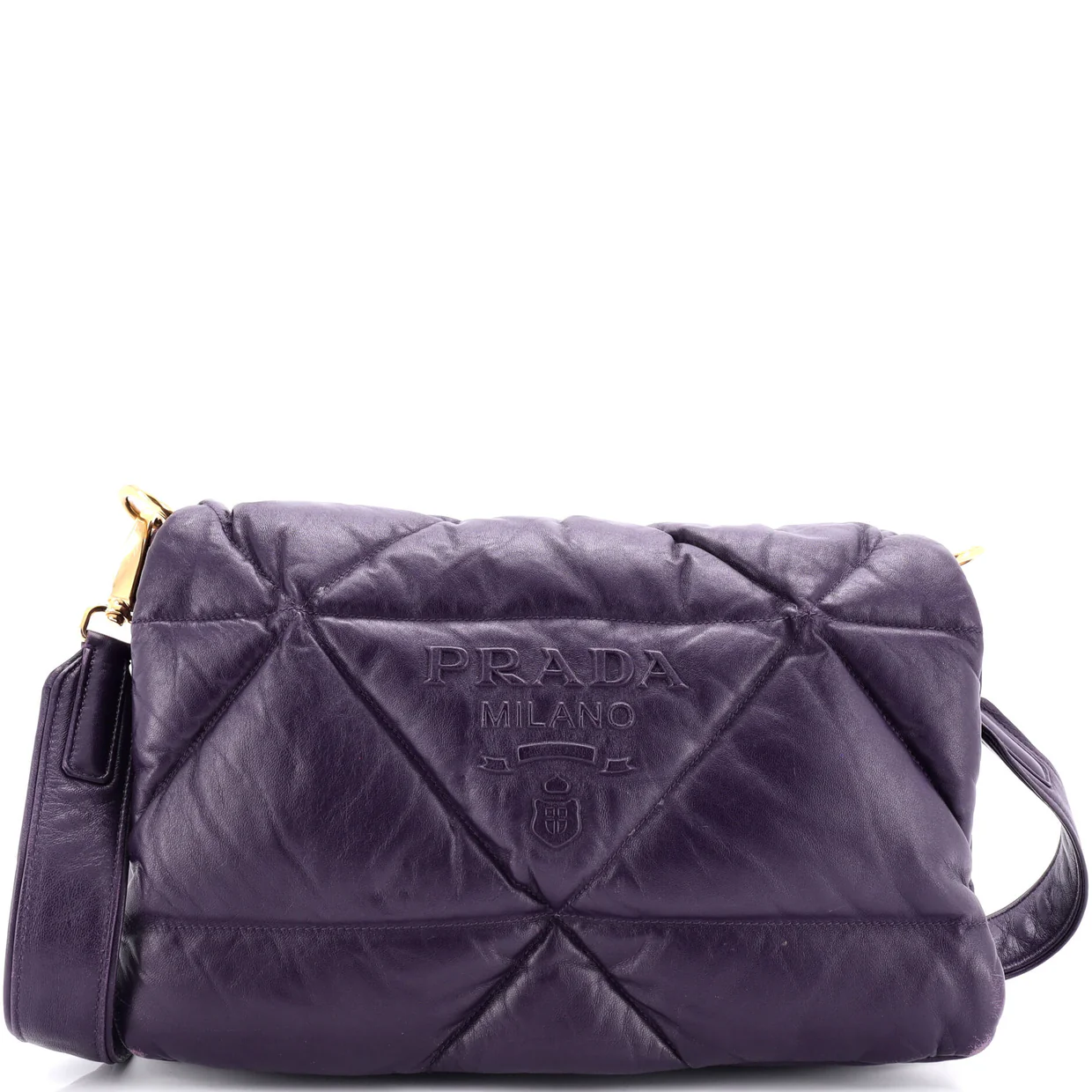Padded Shoulder Bag Quilted Nappa Leather - Deep Luxury