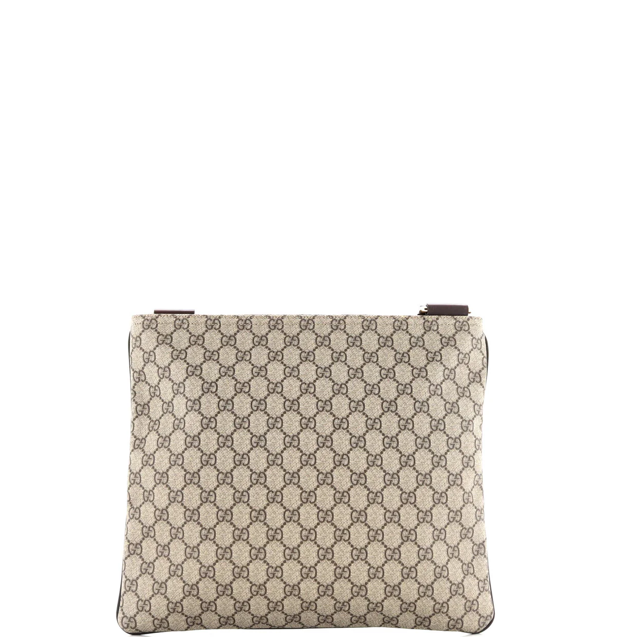 Zip Top Messenger Bag GG Coated Canvas Large - Deep Luxury