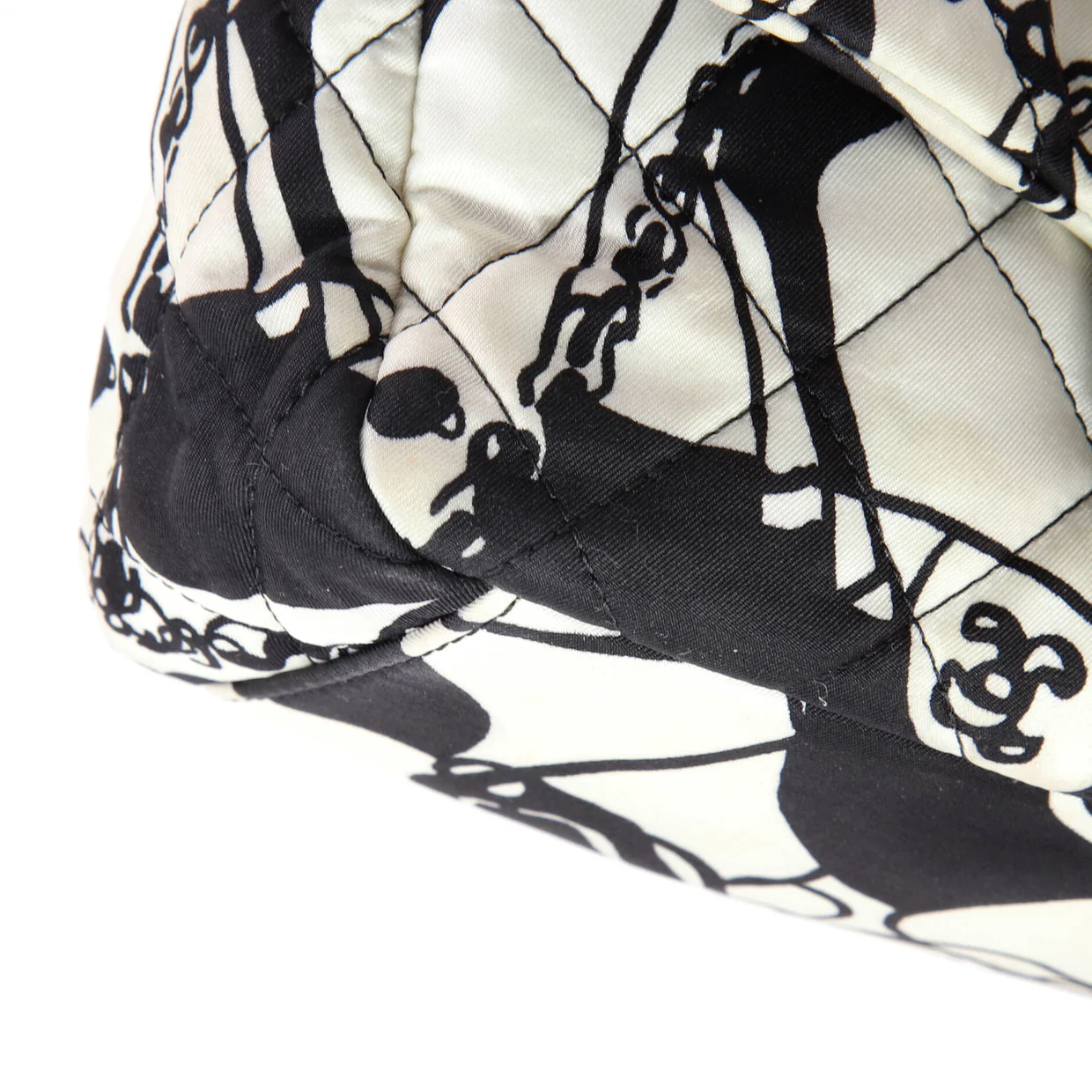 Deer Coco Flap Bag Quilted Printed Canvas Mini - Deep Luxury