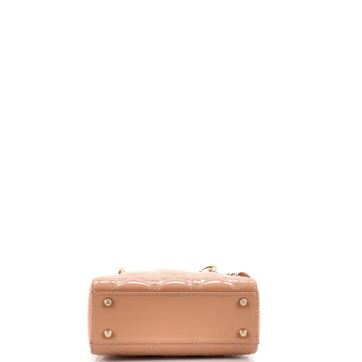 Lady Dior Chain Bag Cannage Quilt Patent Mini - Deep Luxury
