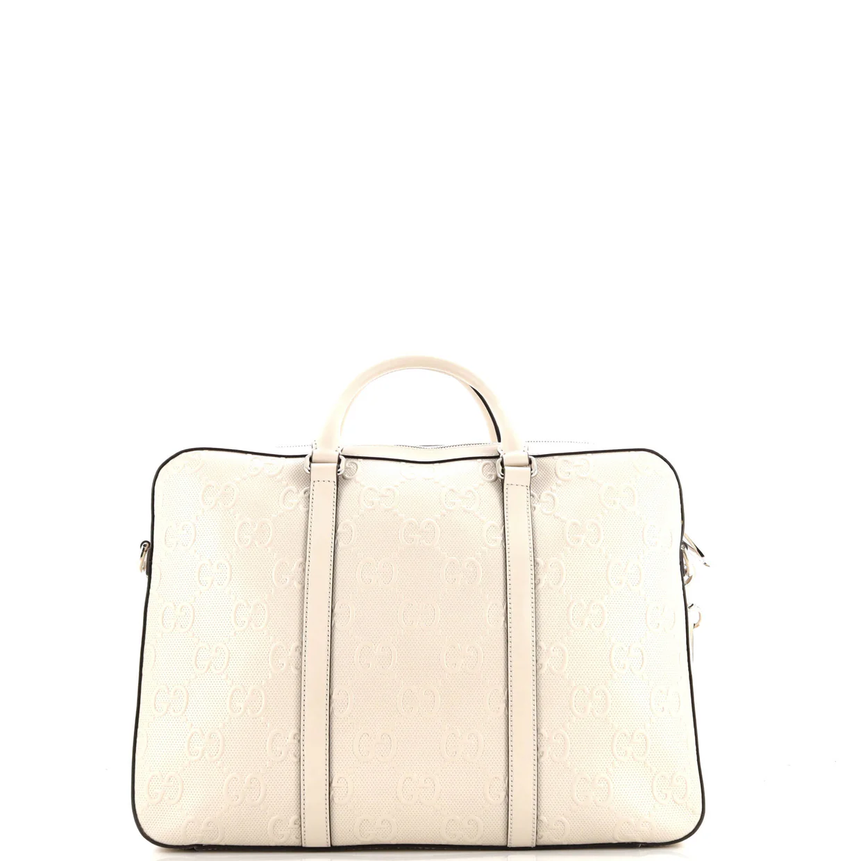 Briefcase GG Embossed Perforated Leather Medium - Deep Luxury