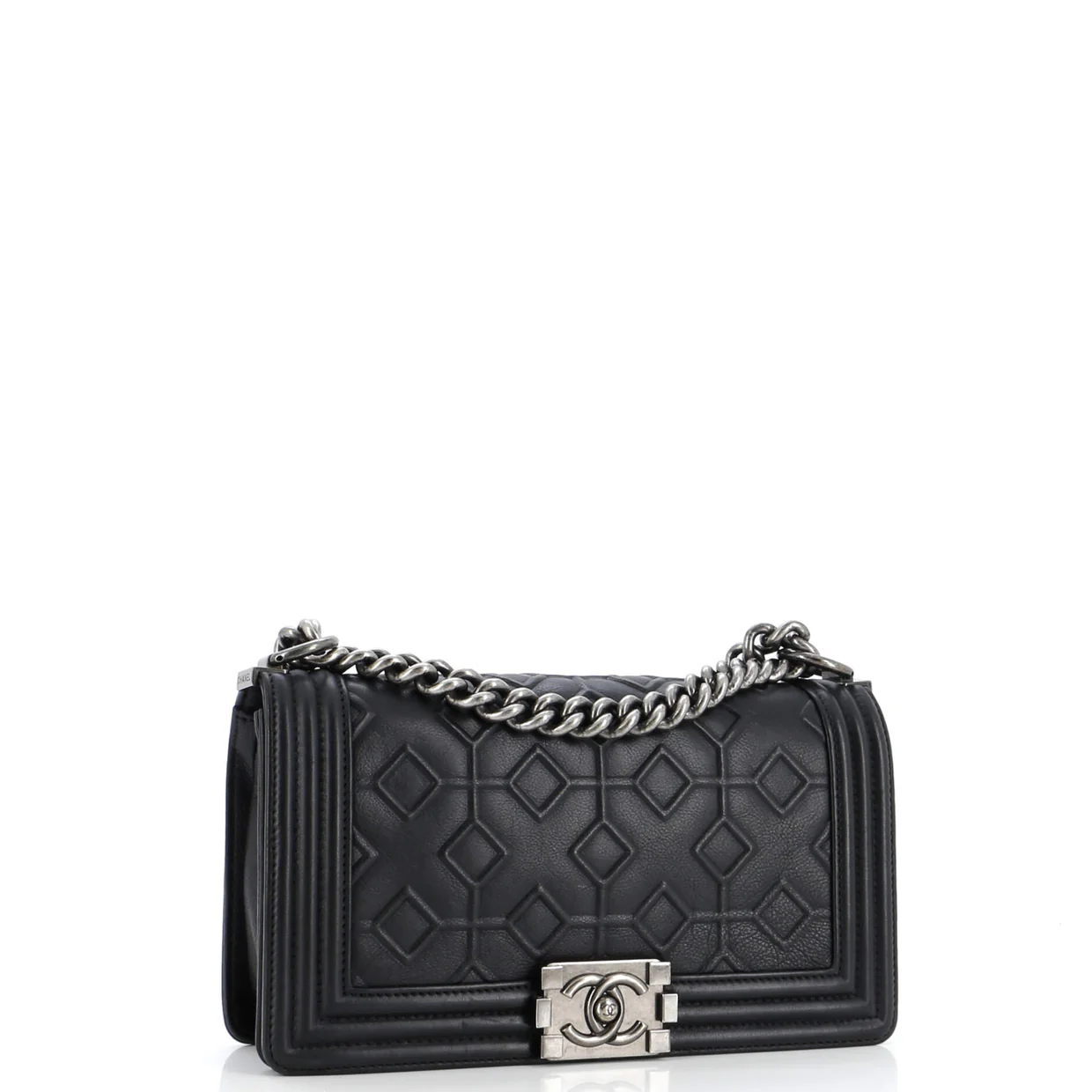 Arabesque Boy Flap Bag Embossed Calfskin Old Medium - Deep Luxury