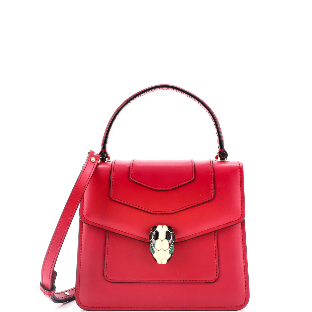 Serpenti Forever Top Handle Bag Leather Small - Deep Luxury